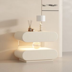Solid Wood Bedside Table No Assembly Required