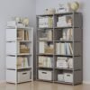 The Simple Multi Layer Floor Standing Bookcase Is Easy To Assemble And Has Layered Storage Racks