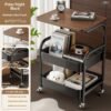 Vintage Small Cart Storage Rack, Floor Standing Snack Storage Rack, Foldable Storage Rack, Bedside Table, Sofa Side, Coffee Table