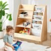 Wooden Childrens Picture Book Storage Rack For Home Use