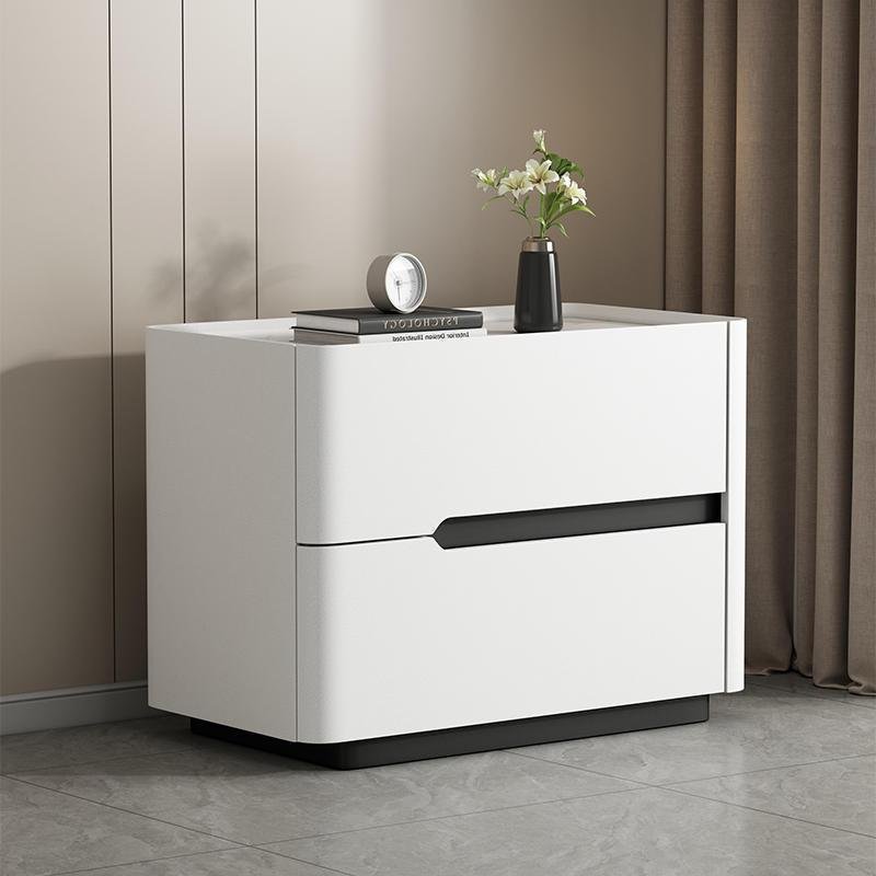 Light-luxury Modern Minimalist Quartzite Bedside Table - Image 7