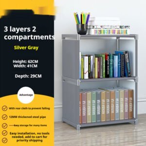 Alternative view of The Simple Multi Layer Floor Standing Bookcase Is Easy To Assemble And Has Layered Storage Racks