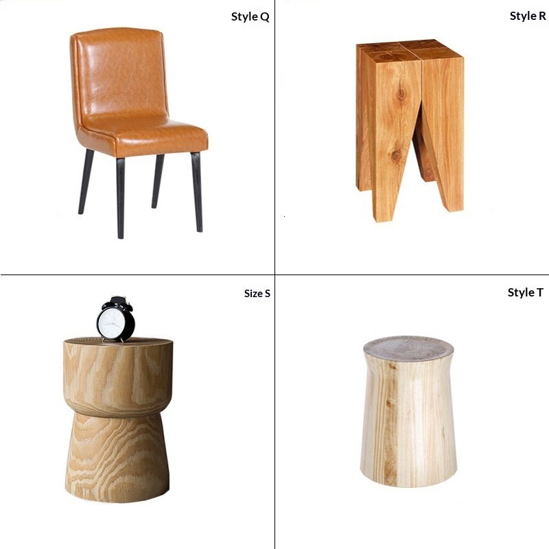 Nordic style Creative Solid Wood Chair For Milk Tea Shops - Image 4