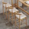 Nordic-style Minimalist Solid Wood Stool Home Cow-horn Chair
