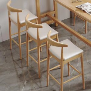Nordic-style Minimalist Solid Wood Stool Home Cow-horn Chair