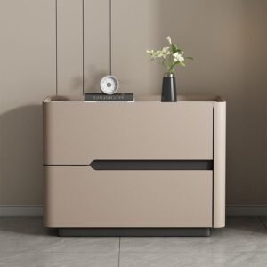 Alternative view of Light-luxury Modern Minimalist Quartzite Bedside Table